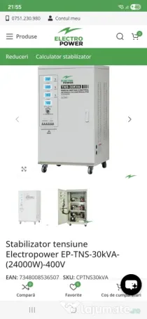 Stabilizator tensiune 30 kva