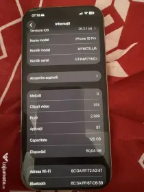 Vand iPhone 16 pro 128gb