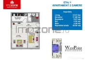 Apartament 2 Camere, 47 mp. centrala proprie, Militari - ... 
