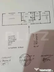 Apartament 2 camere, decomandat, 52,45 mp, Manastur, zona Ta 