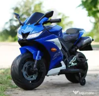 Motocicleta electrica pentru copii 3-9 ani, Kinderauto TR15 SuperBike, albastra 