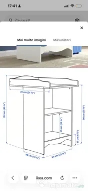 Vând masă de înfășat Ikea 