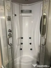 Cabină de duș cu hidromasaj, radio FM, ventilație și iluminare, cădiță inaltă 
