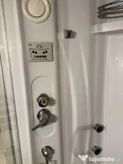 Cabină de duș cu hidromasaj, radio FM, ventilație și iluminare, cădiță inaltă 
