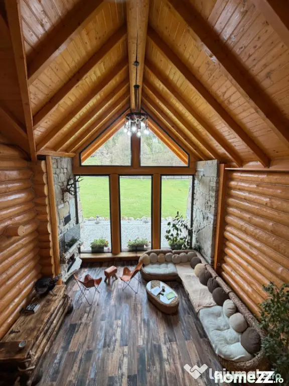 Cabana exclusivista din lemn rotund, 5500mp teren, Sucevita - Sucevita (Suceava)