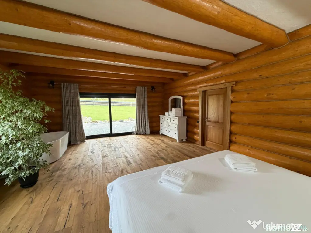 Cabana exclusivista din lemn rotund, 5500mp teren, Sucevita - Sucevita (Suceava)