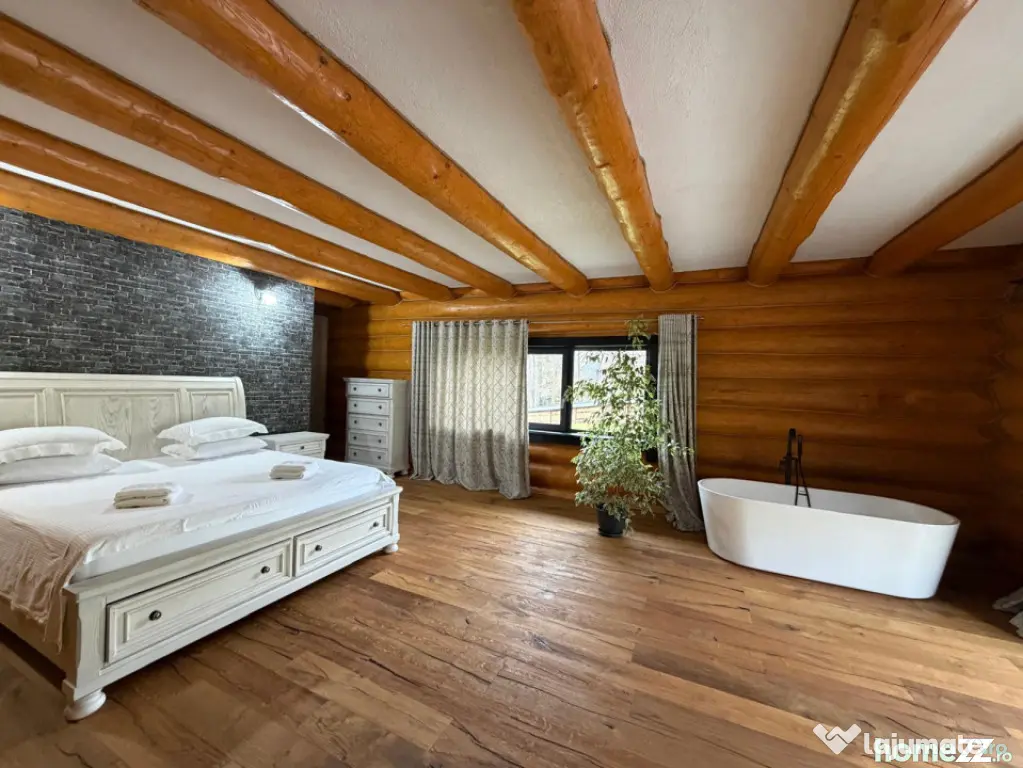 Cabana exclusivista din lemn rotund, 5500mp teren, Sucevita - Sucevita (Suceava)