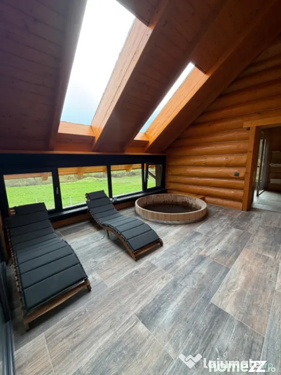 Cabana exclusivista din lemn rotund, 5500mp teren, Sucevita - Sucevita (Suceava)