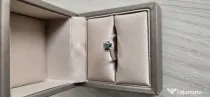 Inel aur alb cu diamant albastru