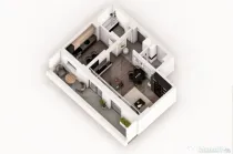 Studio 53.27 mp într-un ansamblu cu 0% Comision la Achiziț