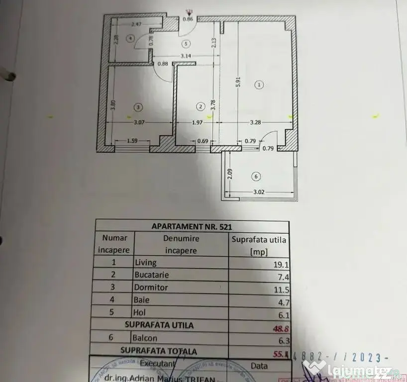 Apartament 2 camere – Vanzare - Mobilat cu Designer –...