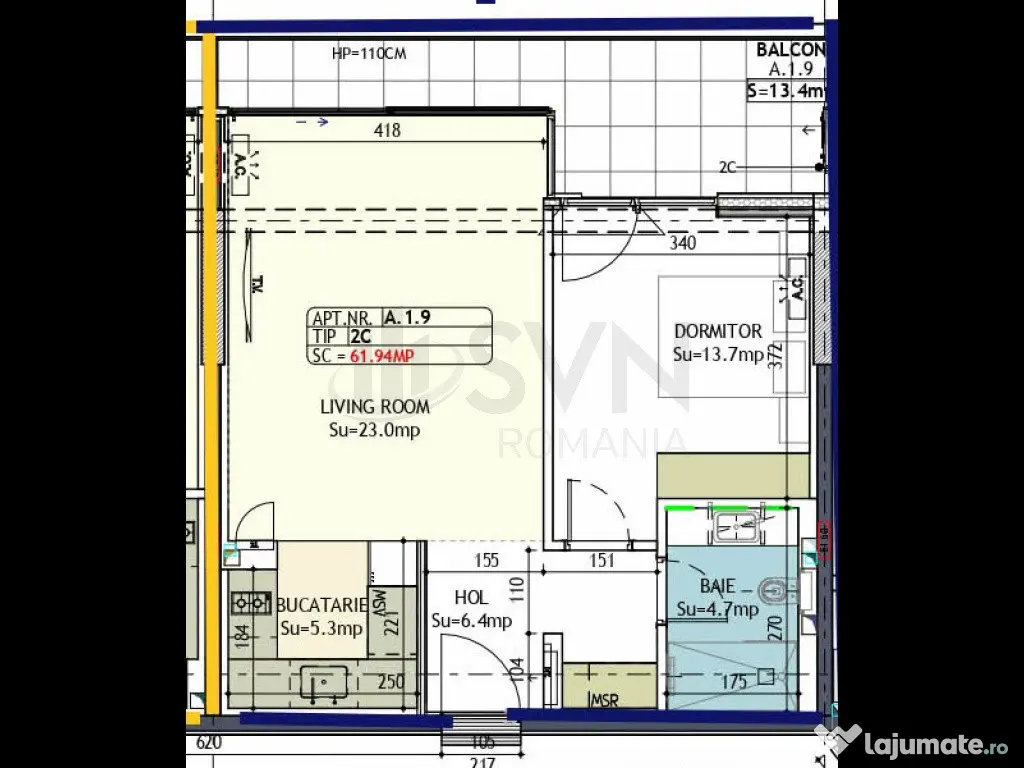 I Yacht Kid I Apartament 2 camere I Terasa