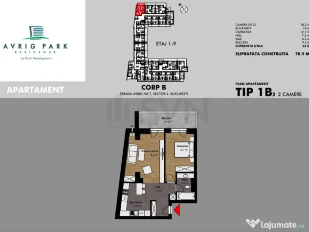 DIRECT DEZVOLTATOR I AVRIG RESIDENCE I 2 CAMERE