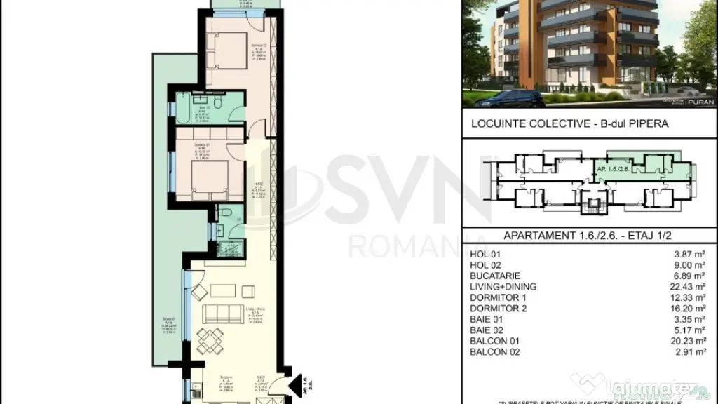 Apartament cu 3 camere Bloc Boutique Finalizare 2026