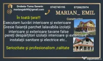 Executam finisaje interioare și exterioare