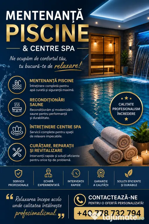 Servicii piscină și centru Spa