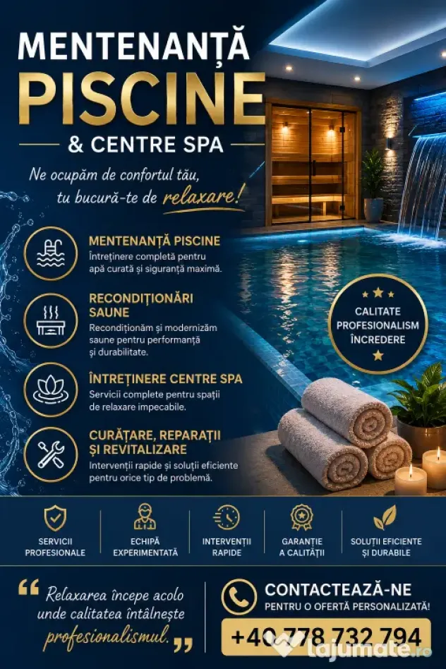 Servicii piscină și centru Spa