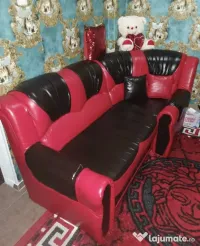Colțarul din piele cu ladă, cu dimensiunile 180 cm × 60 cm
