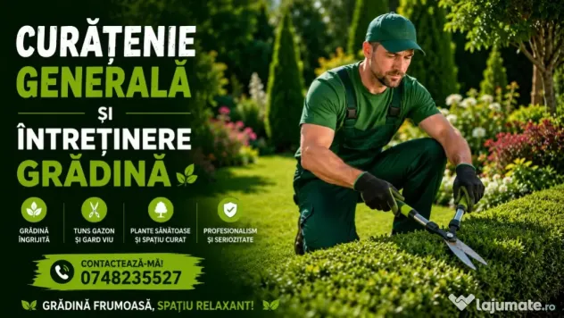 Cosit Iarbă și Întreținere Grădini Debarasări vegetale Si Multe Altele Seriozitate și Calitate