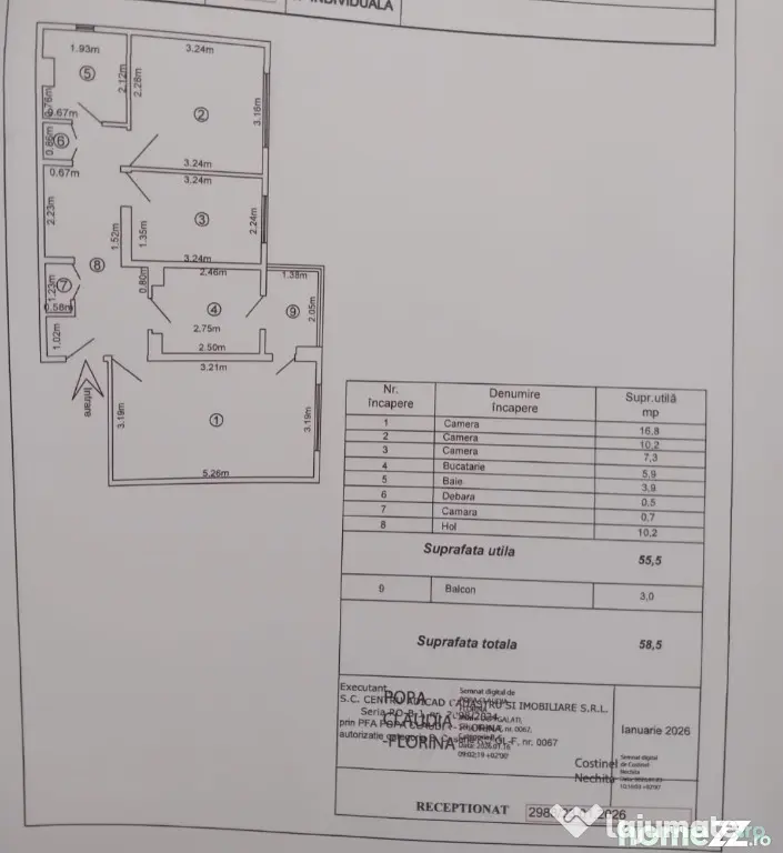 Apartament 3 camere Micro 21, etaj 2/4 - Galati (Galati)