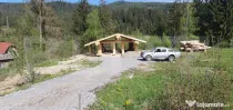 Casă modernă din lemn 3 camere, 60 mp, utilata, mobilata,