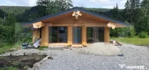 Casă modernă din lemn 3 camere, 60 mp, utilata, mobilata,