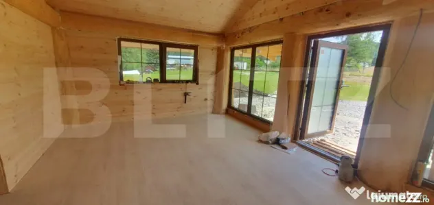 Casă modernă din lemn 3 camere, 60 mp, utilata, mobilata, - Vatra Dornei (Suceava)