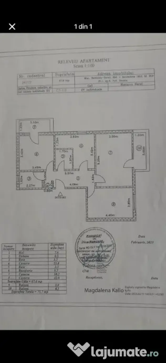 Apartament 3 camere Ramnicu Sarat
