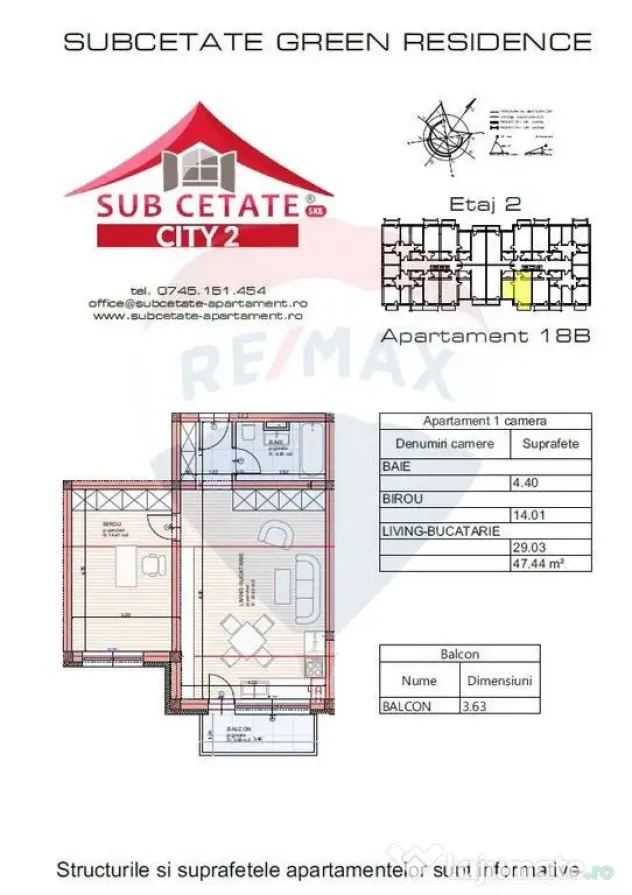 Apartament tip studio de vânzare în Sânpetru, Subcetat...