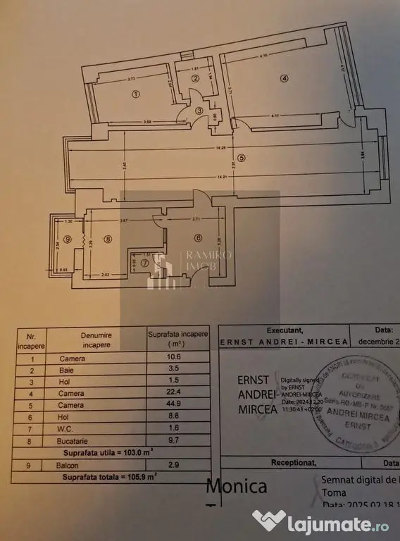 4 camere etaj 1 /450 m METROU UNIRII