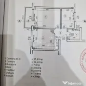 2 camere, P/4, 50mp, anvelopat, bloc tip P-Drumul Taberei 