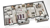 Apartament 3 camere, decomandat, 80 mp utili + 2 terase -...