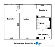Vand apartament cu 2 camere in Deva, Dacia (Romanilor), etaj 1, 