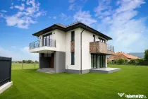 Casa individuala 4 camere, teren de 596 mp, partial mobil...