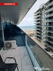 Studio mobilat modern - vedere laterală la mare - White Ti 