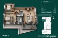 Apartament 3 camere premium | Ansamblu nou | Buna Ziua
