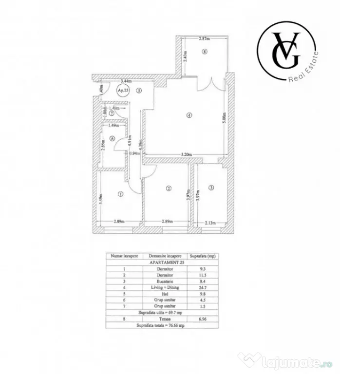 Apartament 3 camere - decomandat - zona Floreasca