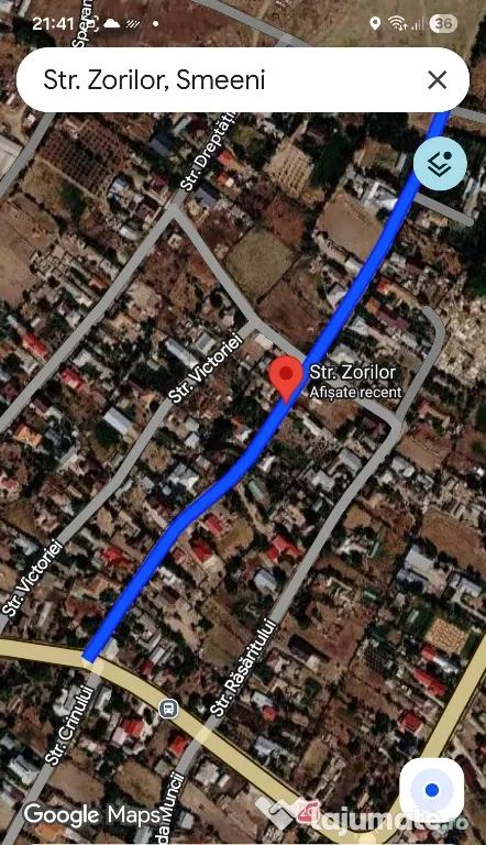 vând teren in smeeni -1600mp gata de construcție
