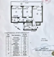 Apartament cu 3 camere 70,28 mp - piata Iancului 