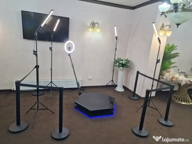 Platformă video 360° hexagonala, capacitate 6-8 persoane