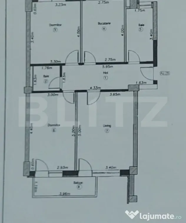 Apartament cu 3 camere, 76 mp, cu parcare si boxa, Tractorul