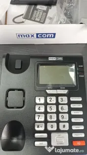 Telefon fix Maxcom Comfort MM28DHS cu SIM, Black