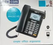 Telefon fix Maxcom Comfort MM28DHS cu SIM, Black