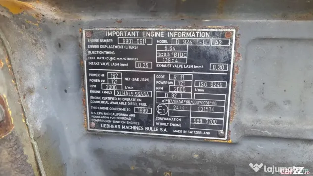 Motor Liebherr D924T-E A2 pentru incarcator frontal Liebherr 544
