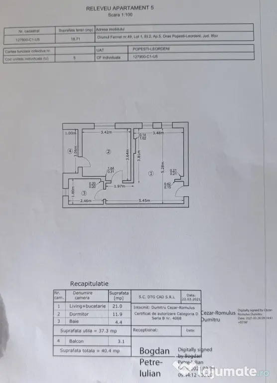 Proprietar apartament 2 camere Popesti Leordeni Shaorma Baneasa