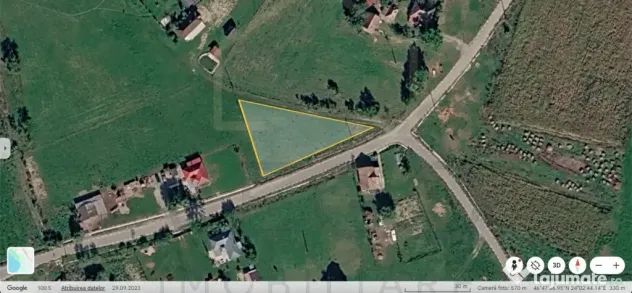 Teren intravilan, 1340 mp, front 62 mp, utilitati, in Mociu