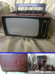 Televizor portabil alb negru foarte rar 5 inci