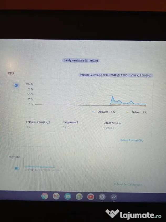 Dell Chromebook 11 model P22T 11.6 screen, Webcam pret 50 lei