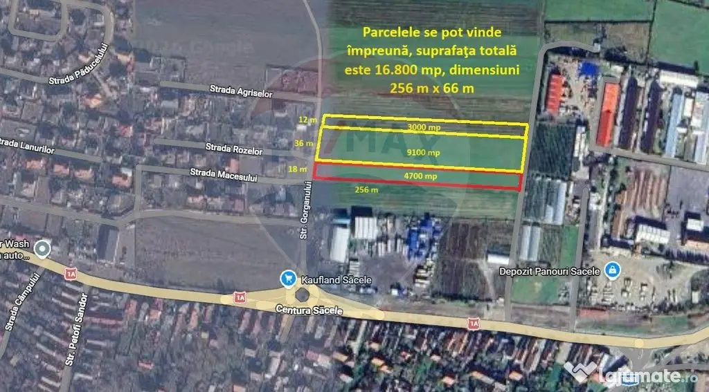 Teren intravilan, 4700 mp, lângă Kaufland Săcele