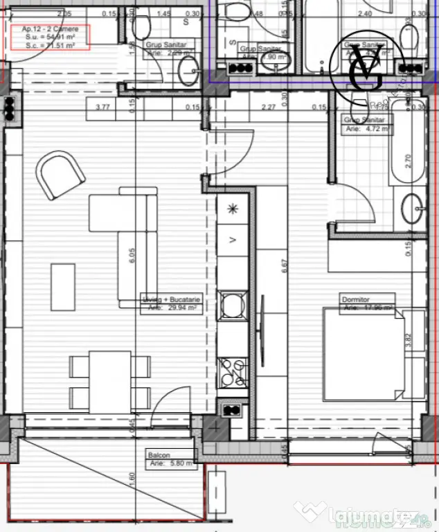 Apartament 2 camere | Faleza Nord - Constanta (Constanta)